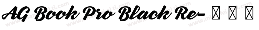 AG Book Pro Black Re字体转换